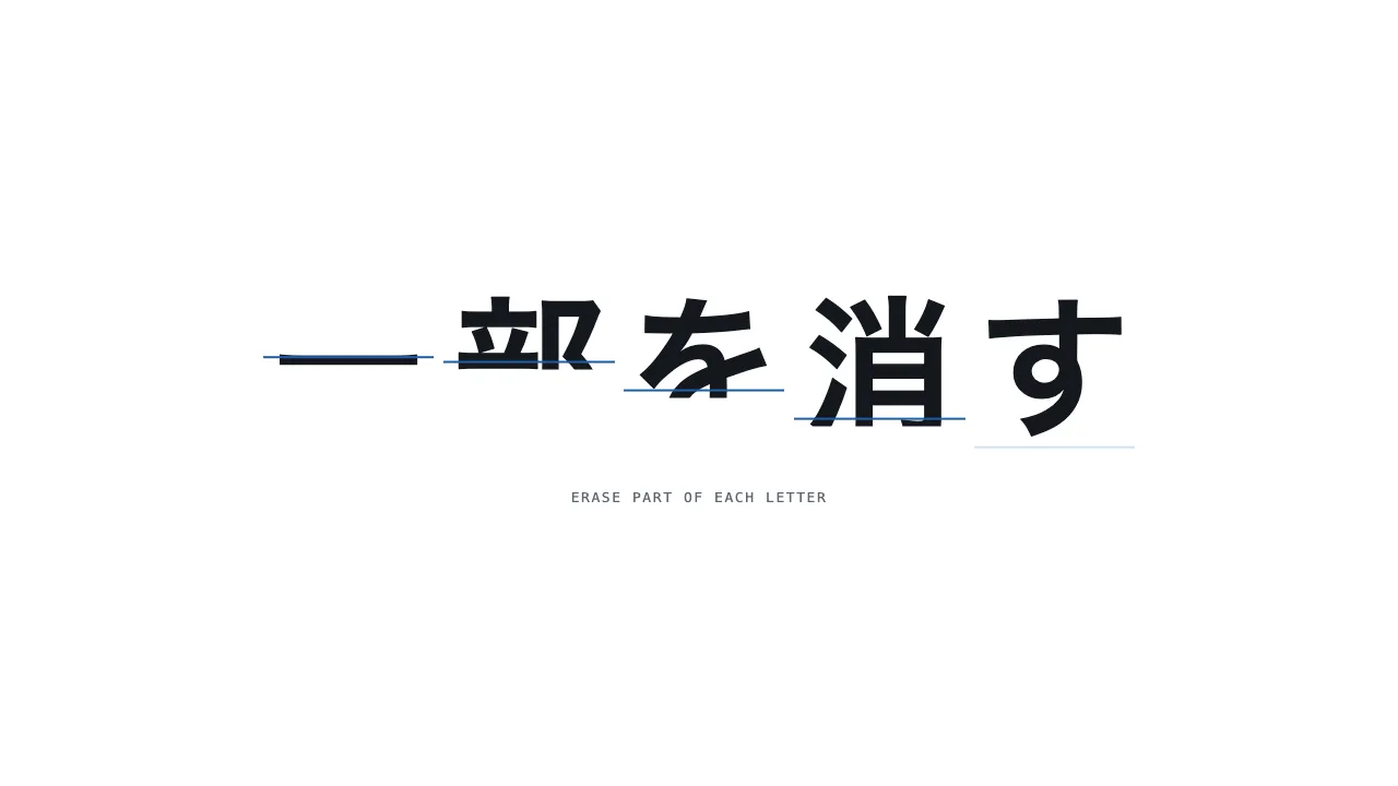 一部を消す